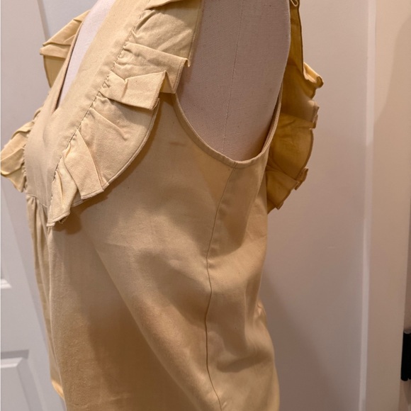 Chic Ruffled Beige Blouse - Picture 2 of 3